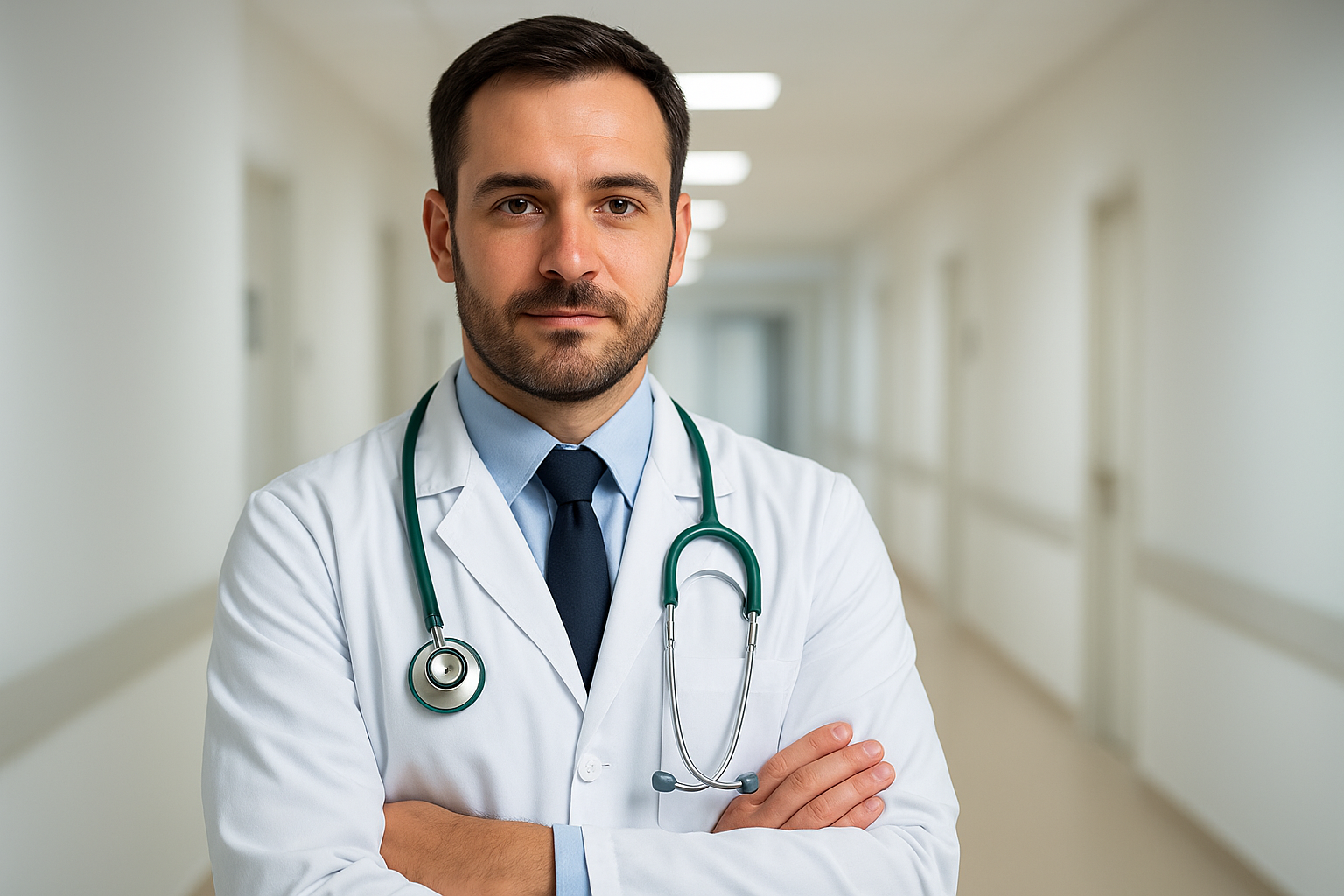 Medico con stetoscopio